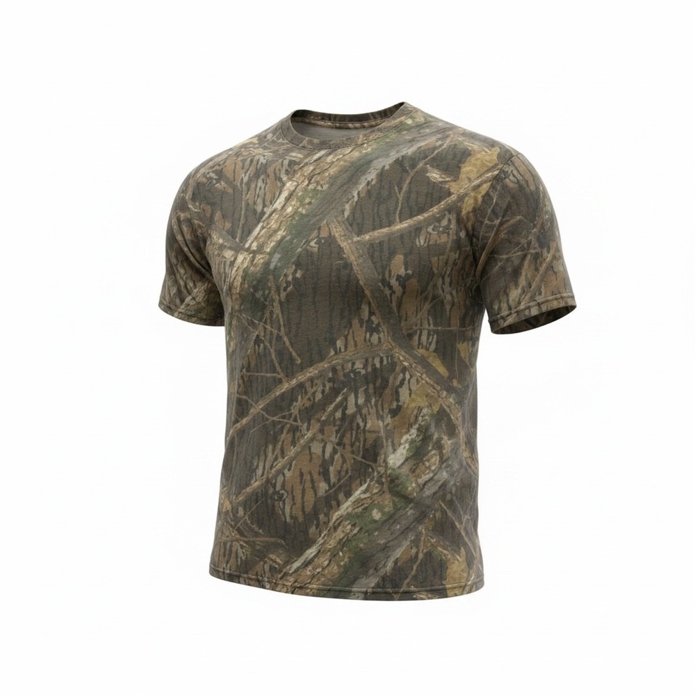 High Branch Brand Camo T-Shirt Mens Large Short Sleeve Hunting Forest Tee
